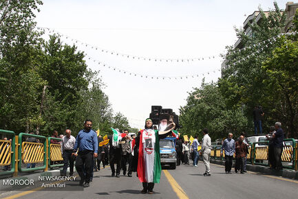 راهپیمایی نمازگزاران تهرانی در حمایت از بیانیه شورای عالی امنیت‎ ملی