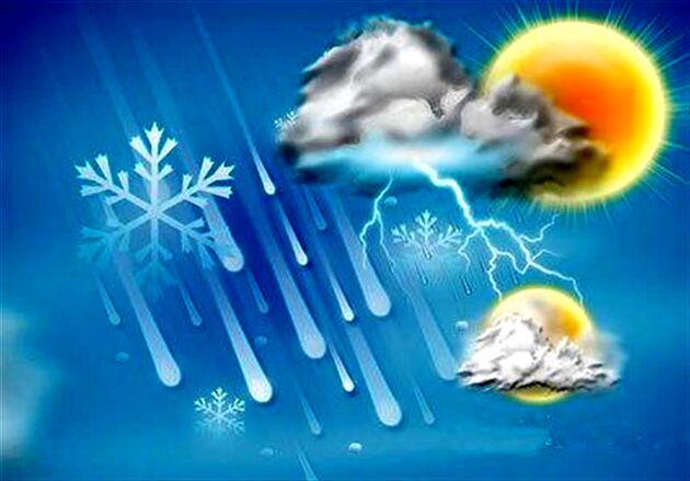 رگبار پراکنده باران و خیزش گرد و خاک در برخی از استان های کشور