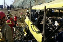 اسامی 9 نفر از جانباختگان حادثه واژگونی اتوبوس در دانشگاه آزاد اعلام شد