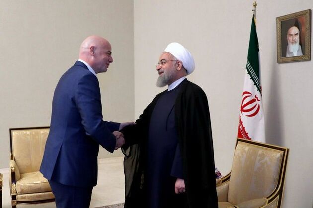 دیدار رئیس فیفا با روحانی برگزار شد