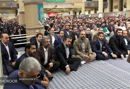 دیدار جمعی از مداحان و ذاکران اهل بیت(ع) با مقام معظم رهبری