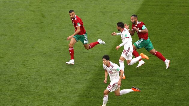 پیروزی ایران در نخستین بازی اش در  جام جهانی / ایران 1       مراکش 0