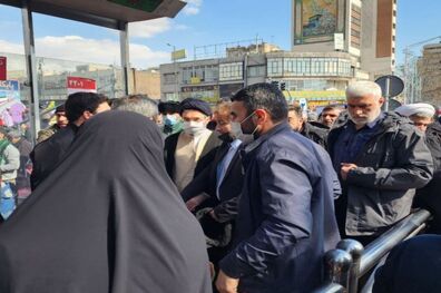 حضور حجت‌الاسلام مجتبی خامنه‌ای در راهپیمایی ۲۲ بهمن تهران