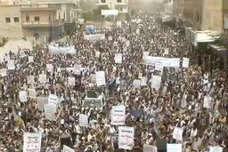مردم یمن در صعده تظاهرات گسترده برپا کردند
