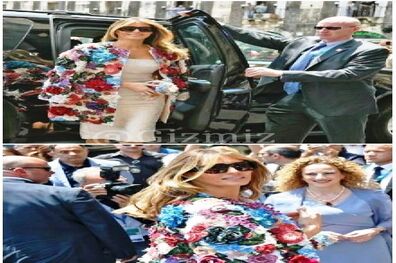 لباس 51 هزار دلاری همسر ترامپ در سفر به ایتالیا جنجال برانگیز شد