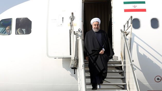 روحانی تهران را به مقصد مسکو ترک کرد