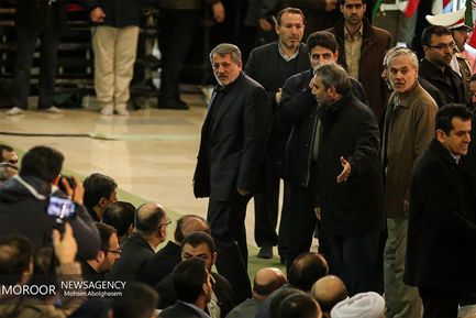 اقامه نماز و تشییع پیکر شهیدان آتش نشان در مصلی تهران 