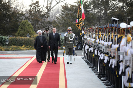 استقبال رسمی روحانی از رییس جمهور آذربایجان