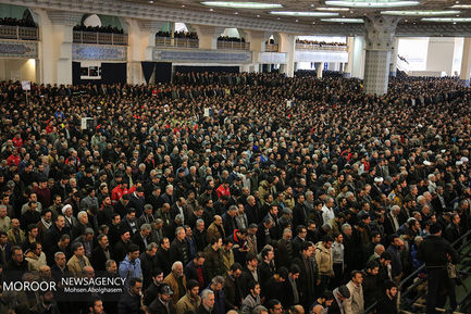 اقامه نماز و تشییع پیکر شهیدان آتش نشان در مصلی تهران(2)