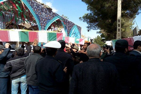 مراسم استقبال از پیکر مطهر سه شهید گمنام در خراسان شمالی