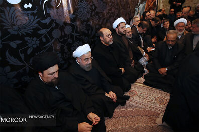 مراسم هفتمین روز ارتحال آیت الله هاشمی رفسنجانی در حرم مطهر امام خمینی(ره) با حضور رییس جمهور