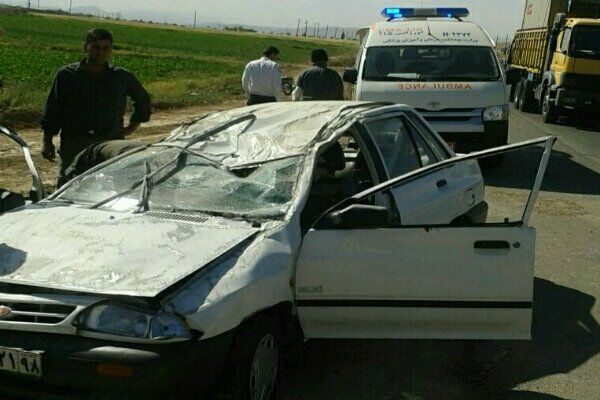 5 کشته در برخورد پراید با اتوبوس