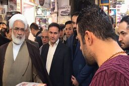 حضور حجت الاسلام منتظری در بازار تهران