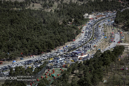 گشت هوایی جمعیت هلال احمر در روز طبیعت