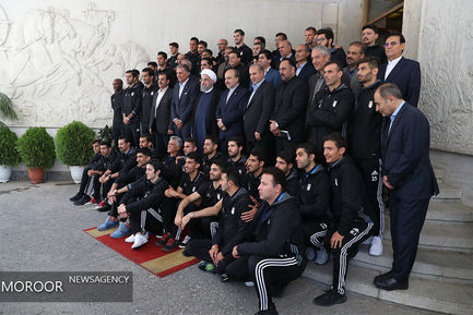 دیدار تیم ملی فوتبال با رییس جمهور