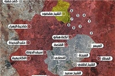 بخش‌های شرقی «کرم القاطرچی» و «جاده الباب-الحلوانیه» حلب به طور کامل آزاد شد