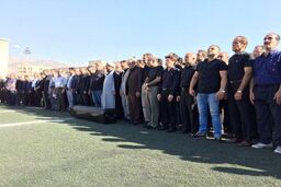 برگزاری مراسم تشییع پیکر جعفر کاشانی در باشگاه شاهین