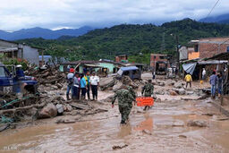 سیل و رانش زمین در کلمبیا‎