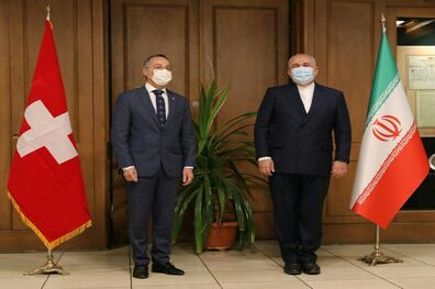 دور اول گفتگوهای ظریف و وزیر امور خارجه سوئیس آغاز شد