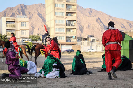 مراسم تعزیه و خیمه سوزی روز عاشورا در کرمانشاه
