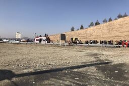 واژگونی اتوبوس شرکت واحد در اتوبان شهید بابایی 28 مصدوم برجای گذاشت