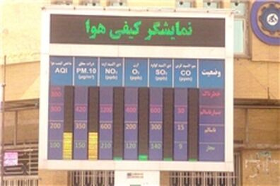 آنلاین شدن تابلوهای اطلاع رسانی آلودگی هوای تهران