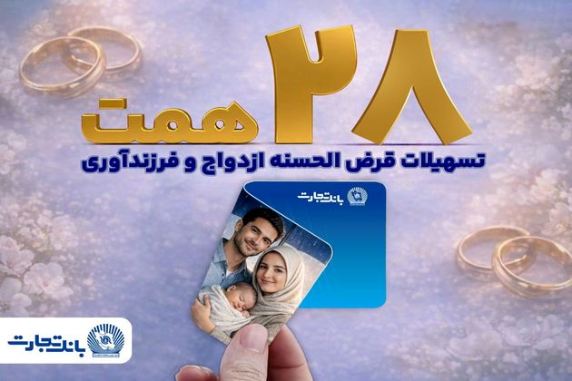 بانک تجارت با اعطای بیش از ۲۸ همت تسهیلات، از جوانان و خانواده‌های ایرانی حمایت کرد