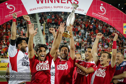 جشن قهرمانی پرسپولیس در سوپرجام فوتبال