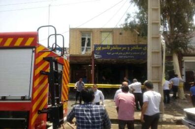 آتش سوزی در کارگاه تراشکاری در شوش با 2 مصدوم