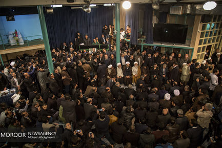 وداع با پیکر آیت الله هاشمی رفسنجانی در حسینیه جماران
