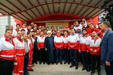 روحانی از فداکاری امدادگران و کارکنان هلال احمر تقدیر کرد
