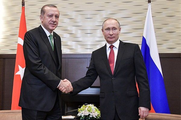 پوتین وارد کاخ ریاست جمهوری ترکیه شد
