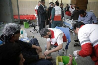 گزارش خدمات امدادی هلال احمر به زائران اربعین/درمان سرپایی ۸۲۰۰ زائر