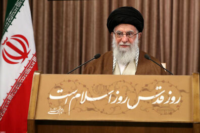 سخنرانی تلویزیونی رهبر معظم انقلاب به مناسبت روز جهانی قدس