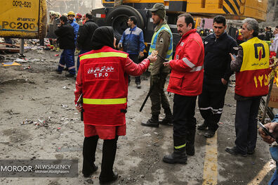 114 مصدوم در پی حادثه پلاسکو