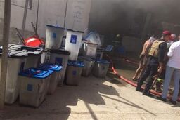 آتش سوزی عمدی در انبار صندوق های رای بغداد