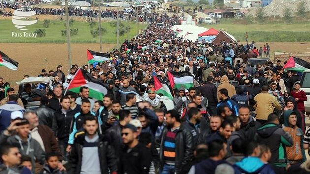 زخمی شدن بیش از ۳۹۰ فلسطینی در تظاهرات بازگشت