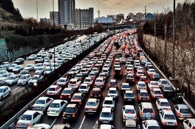 ترافیک سنگین در آزادراه قزوین - کرج