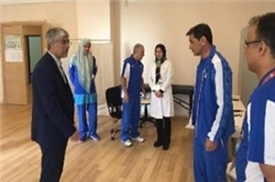 بازدید هاشمی از مرکز پزشکی کاروان ایران