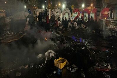 کمپ پناهجویان در فرانسه طعمه حریق شد