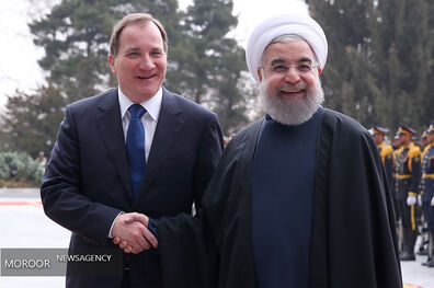 استقبال رسمی روحانی از نخست وزیر سوئد