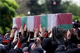 مراسم تشییع پیکر 3 شهید حادثه تروریستی حله در حمیدیه 