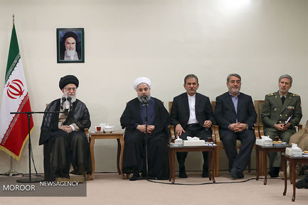 دیدار رییس‌جمهور و اعضای هیات دولت با مقام معظم رهبری 
