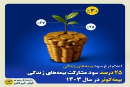 ۲۵ درصد سود مشارکت بیمههای زندگی بیمه کوثر در سال ۱۴۰۳