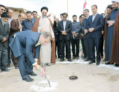 کلنگ احداث هفت مدرسه در منطقه سنگان به زمین زده شد