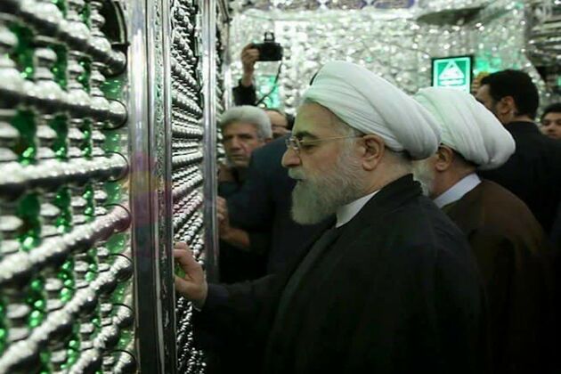 روحانی به زیارت حرم ائمه اطهار رفت