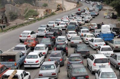 ترافیک سنگین در محورهای هراز و چالوس