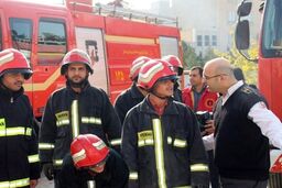 آماده باش نیروهای آتش نشانی تهران به مناسبت برپایی مراسم 13آبان