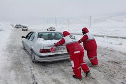 عملیات امداد و نجات گرفتاران در برف توسط هلال احمر طی 48 ساعت گذشته 