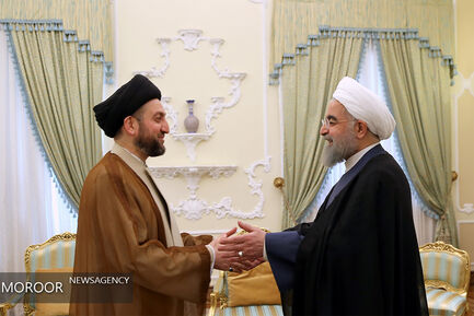 دیدار سید عمار حکیم با حسن روحانی